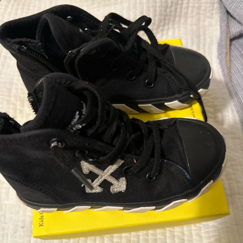 Kids Black High-Top Sneakers